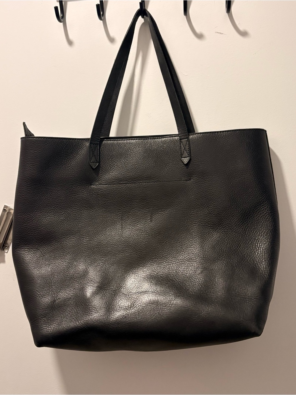 Madewell Black Leather Tote - Picture 3 of 5
